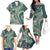 Hawaiian Hibiscus Tribal Vintage Motif Family Matching Off The Shoulder Long Sleeve Dress and Hawaiian Shirt Ver 1