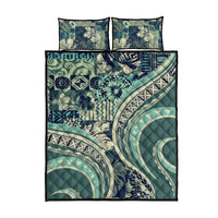 Hawaiian Hibiscus Tribal Vintage Motif Quilt Bed Set Ver 1