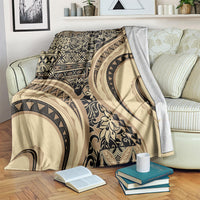 Hawaiian Hibiscus Tribal Vintage Motif Blanket Ver 2