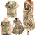 Hawaiian Hibiscus Tribal Vintage Motif Family Matching Summer Maxi Dress and Hawaiian Shirt Ver 3