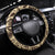 Hawaiian Hibiscus Tribal Vintage Motif Steering Wheel Cover Ver 3