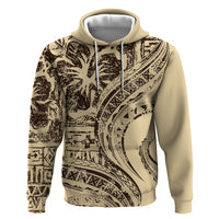 Hawaiian Hibiscus Tribal Vintage Motif Zip Hoodie Ver 3