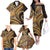 Hawaiian Hibiscus Tribal Vintage Motif Family Matching Off The Shoulder Long Sleeve Dress and Hawaiian Shirt Ver 4