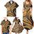 Hawaiian Hibiscus Tribal Vintage Motif Family Matching Summer Maxi Dress and Hawaiian Shirt Ver 4