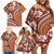 Hawaiian Hibiscus Tribal Vintage Motif Family Matching Off Shoulder Short Dress and Hawaiian Shirt Ver 5