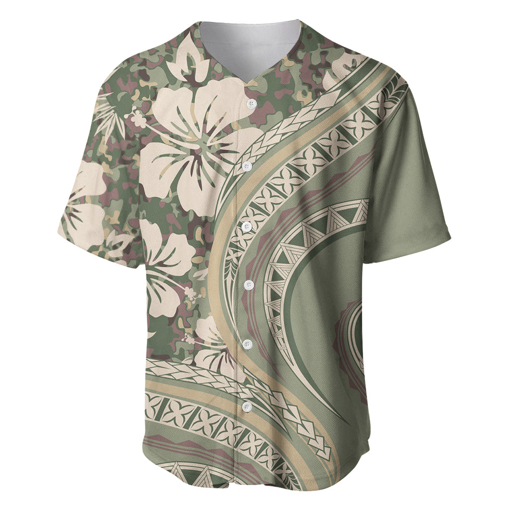 Hawaiian Hibiscus Tribal Vintage Motif Baseball Jersey Ver 6