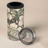 Hawaiian Hibiscus Tribal Vintage Motif 4 in 1 Can Cooler Tumbler Ver 6