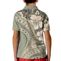 Hawaiian Hibiscus Tribal Vintage Motif Kid Polo Shirt Ver 6