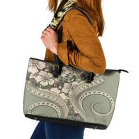 Hawaiian Hibiscus Tribal Vintage Motif Leather Tote Bag Ver 6