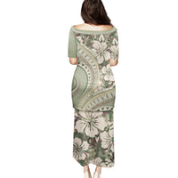 Hawaiian Hibiscus Tribal Vintage Motif Puletasi Ver 6 LT9 - Polynesian Pride