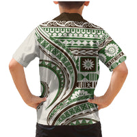 Hawaiian Hibiscus Tribal Vintage Motif Family Matching Mermaid Dress and Hawaiian Shirt Ver 7