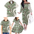 Hawaiian Hibiscus Tribal Vintage Motif Family Matching Off The Shoulder Long Sleeve Dress and Hawaiian Shirt Ver 7
