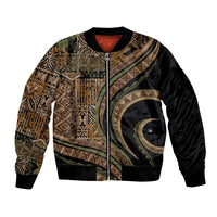 Hawaiian Hibiscus Tribal Vintage Motif Bomber Jacket Ver 8