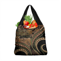 Hawaiian Hibiscus Tribal Vintage Motif Grocery Bag Ver 8