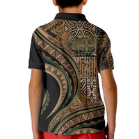 Hawaiian Hibiscus Tribal Vintage Motif Kid Polo Shirt Ver 8