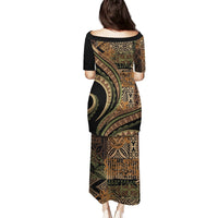 Hawaiian Hibiscus Tribal Vintage Motif Puletasi Ver 8 LT9 - Polynesian Pride