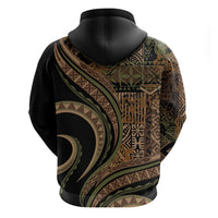 Hawaiian Hibiscus Tribal Vintage Motif Zip Hoodie Ver 8