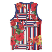 Hawaii Hibiscus Lei Basketball Jersey Hawaiian Flag Motif