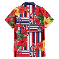 Hawaii Hibiscus Lei Family Matching Mermaid Dress and Hawaiian Shirt Hawaiian Flag Motif