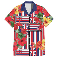 Hawaii Hibiscus Lei Family Matching Tank Maxi Dress and Hawaiian Shirt Hawaiian Flag Motif