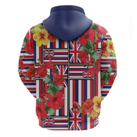 Hawaii Hibiscus Lei Hoodie Hawaiian Flag Motif LT9 - Polynesian Pride