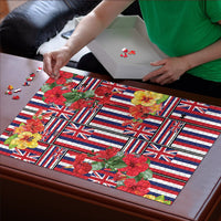 Hawaii Hibiscus Lei Puzzle Hawaiian Flag Motif