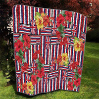Hawaii Hibiscus Lei Quilt Hawaiian Flag Motif