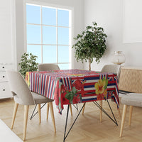 Hawaii Hibiscus Lei Tablecloth Hawaiian Flag Motif