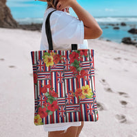 Hawaii Hibiscus Lei Tote Bag Hawaiian Flag Motif