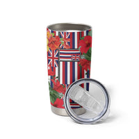 Hawaii Hibiscus Lei Tumbler Cup Hawaiian Flag Motif