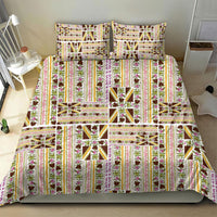 Hawaii Lokelani Pikake Lei Bedding Set Hawaiian Flag Motif