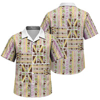 Hawaii Lokelani Pikake Lei Family Matching Summer Maxi Dress and Hawaiian Shirt Hawaiian Flag Motif LT9 Son's Shirt White - Polynesian Pride