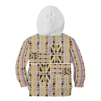 Hawaii Lokelani Pikake Lei Kid Hoodie Hawaiian Flag Motif