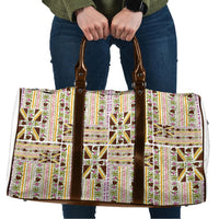 Hawaii Lokelani Pikake Lei Travel Bag Hawaiian Flag Motif