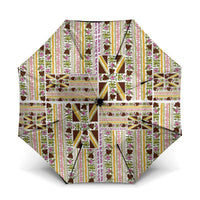 Hawaii Lokelani Pikake Lei Umbrella Hawaiian Flag Motif
