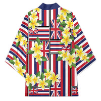 Hawaii Plumeria Lei Kimono Hawaiian Flag Motif