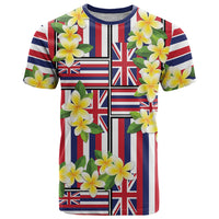 Hawaii Plumeria Lei T Shirt Hawaiian Flag Motif