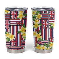 Hawaii Plumeria Lei Tumbler Cup Hawaiian Flag Motif