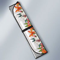 Hawaii Tropical Twist Lei Auto Sun Shade Hawaiian Flag Motif