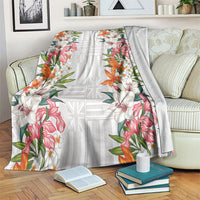 Hawaii Tropical Twist Lei Blanket Hawaiian Flag Motif