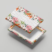 Hawaii Tropical Twist Lei Canvas Wall Art Hawaiian Flag Motif