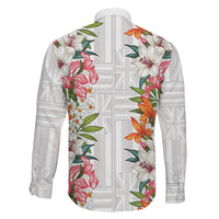Hawaii Tropical Twist Lei Family Matching Summer Maxi Dress and Hawaiian Shirt Hawaiian Flag Motif