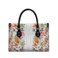 Hawaii Tropical Twist Lei Leather Bag Hawaiian Flag Motif