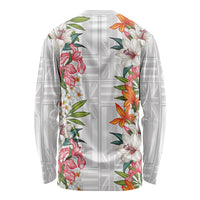 Hawaii Tropical Twist Lei Long Sleeve Shirt Hawaiian Flag Motif