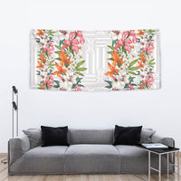Hawaii Tropical Twist Lei Tapestry Hawaiian Flag Motif