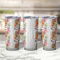 Hawaii Tropical Twist Lei Tumbler Cup Hawaiian Flag Motif