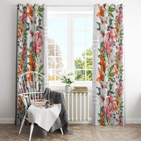 Hawaii Tropical Twist Lei Window Curtain Hawaiian Flag Motif