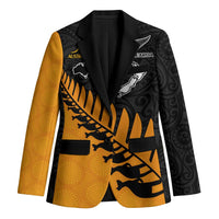 Australia New Zealand Rugby Blazer Gold Aboriginal Wallabies and Maori Black Fern - Polynesian Pride