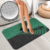 Australia New Zealand Rugby Bathroom Set Green Aboriginal Wallabies and Maori Black Fern - Polynesian Pride