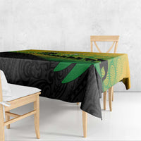 Australia New Zealand Rugby Tablecloth Gradient Aboriginal Wallabies and Maori Black Fern - Polynesian Pride